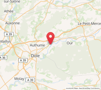 Map of Rochefort-sur-Nenon, Bourgogne-Franche-Comté