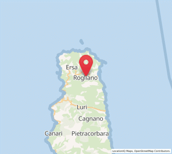 Map of Rogliano, Corsica