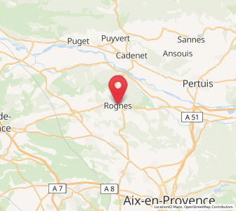 Map of Rognes, Provence-Alpes-Côte d'Azur
