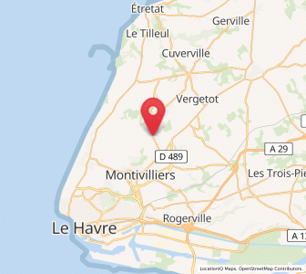 Map of Rolleville, Normandy