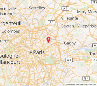 Map of Romainville, Île-de-France