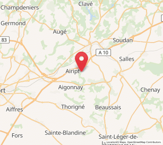Map of Romans, Nouvelle-Aquitaine