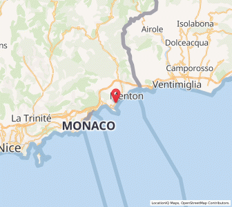 Map of Roquebrune-Cap-Martin, Provence-Alpes-Côte d'Azur