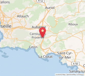 Map of Roquefort-la-Bédoule, Provence-Alpes-Côte d'Azur