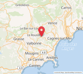 Map of Roquefort-les-Pins, Provence-Alpes-Côte d'Azur