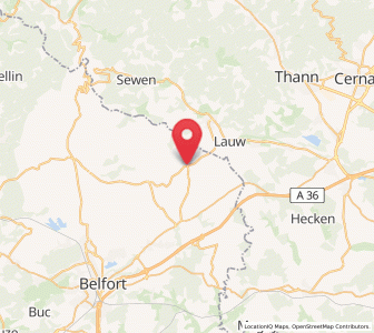 Map of Rougemont-le-Château, Bourgogne-Franche-Comté