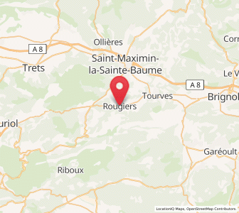 Map of Rougiers, Provence-Alpes-Côte d'Azur