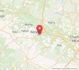 Map of Rouvroy-sur-Audry, Grand Est