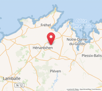 Map of Ruca, Brittany