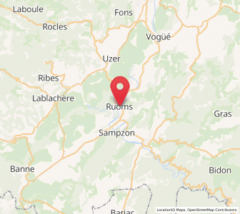 Map of Ruoms, Auvergne-Rhône-Alpes