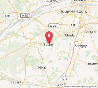 Map of Saché, Centre
