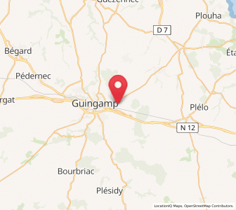 Map of Saint-Agathon, Brittany