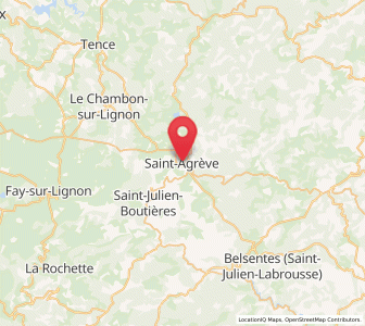 Map of Saint-Agrève, Auvergne-Rhône-Alpes