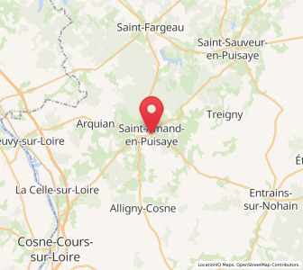 Map of Saint-Amand-en-Puisaye, Bourgogne-Franche-Comté