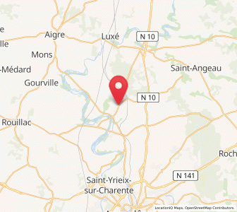 Map of Saint-Amant-de-Boixe, Nouvelle-Aquitaine