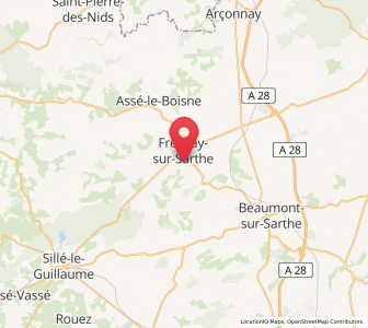 Map of Saint-Aubin-de-Locquenay, Pays de la Loire