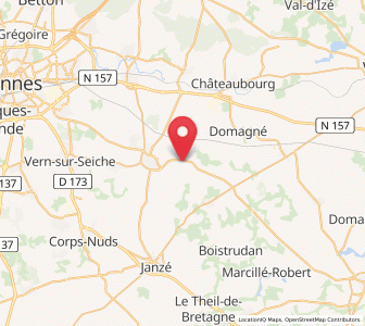 Map of Saint-Aubin-du-Pavail, Brittany