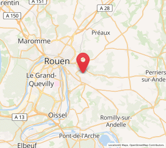 Map of Saint-Aubin-Épinay, Normandy