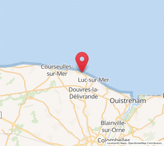 Map of Saint-Aubin-sur-Mer, Normandy