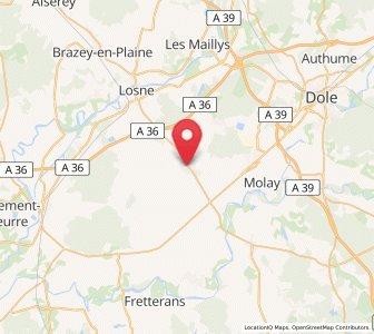 Map of Saint-Aubin, Bourgogne-Franche-Comté