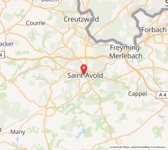 Map of Saint-Avold, Grand Est