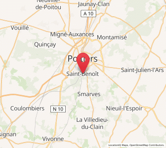 Map of Saint-Benoît, Nouvelle-Aquitaine