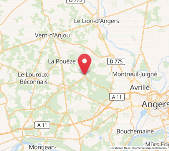 Map of Saint-Clément-de-la-Place, Pays de la Loire