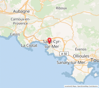 Map of Saint-Cyr-sur-Mer, Provence-Alpes-Côte d'Azur
