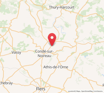 Map of Saint-Denis-de-Méré, Normandy