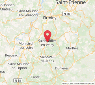 Map of Saint-Didier-en-Velay, Auvergne-Rhône-Alpes