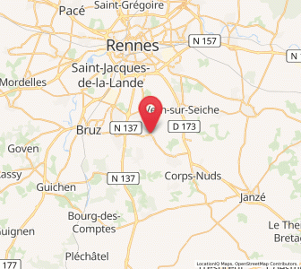 Map of Saint-Erblon, Brittany