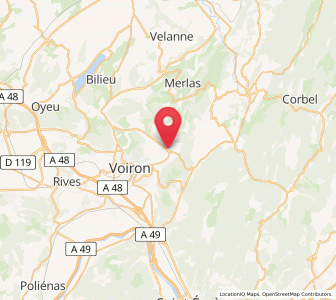 Map of Saint-Étienne-de-Crossey, Auvergne-Rhône-Alpes
