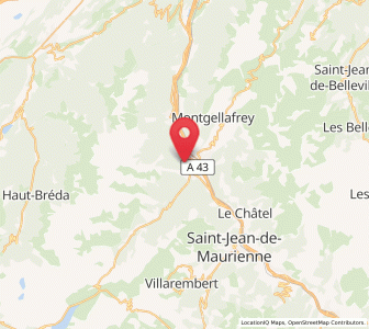 Map of Saint-Etienne-de-Cuines, Auvergne-Rhône-Alpes