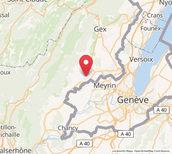 Map of Saint-Genis-Pouilly, Auvergne-Rhône-Alpes
