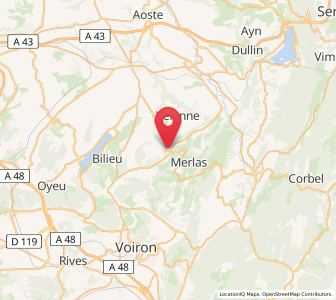 Map of Saint-Geoire-en-Valdaine, Auvergne-Rhône-Alpes