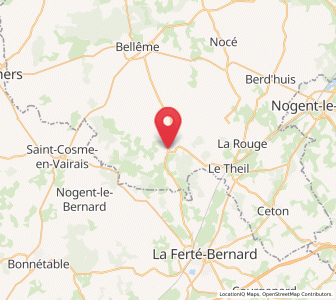 Map of Saint-Germain-de-la-Coudre, Normandy