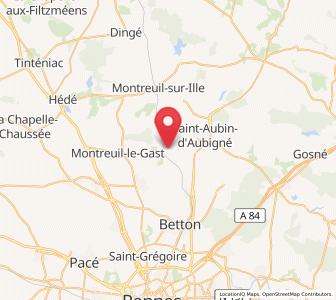 Map of Saint-Germain-sur-Ille, Brittany