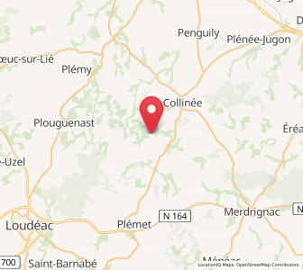 Map of Saint-Gouéno, Brittany