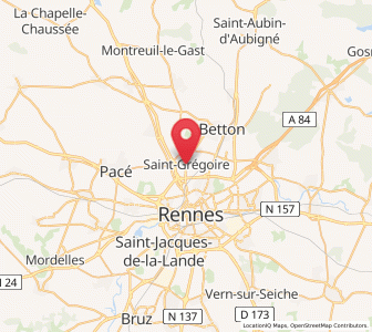 Map of Saint-Grégoire, Brittany