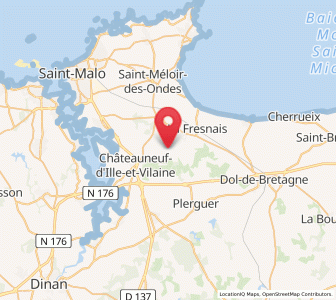 Map of Saint-Guinoux, Brittany