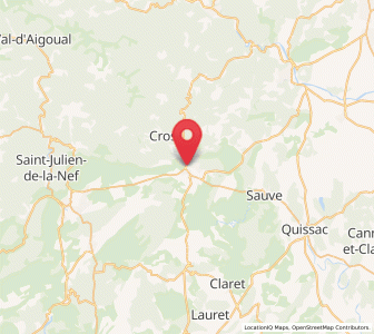 Map of Saint-Hippolyte-du-Fort, Occitanie