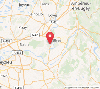 Map of Saint-Jean-de-Niost, Auvergne-Rhône-Alpes