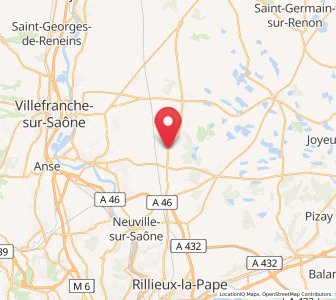 Map of Saint-Jean-de-Thurigneux, Auvergne-Rhône-Alpes