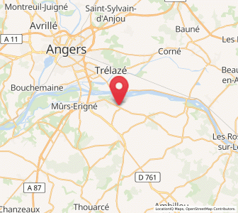 Map of Saint-Jean-des-Mauvrets, Pays de la Loire