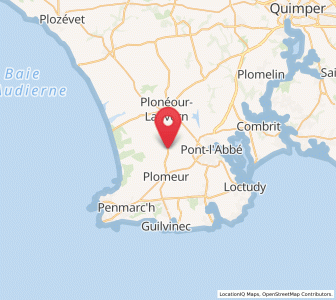 Map of Saint-Jean-Trolimon, Brittany