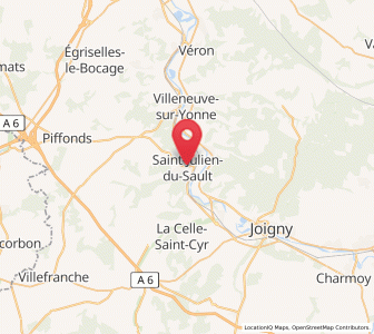 Map of Saint-Julien-du-Sault, Bourgogne-Franche-Comté