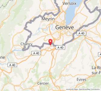 Map of Saint-Julien-en-Genevois, Auvergne-Rhône-Alpes