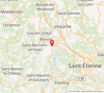 Map of Saint-Just-Saint-Rambert, Auvergne-Rhône-Alpes