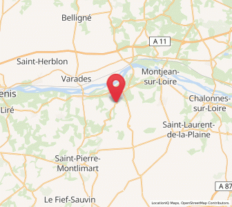 Map of Saint-Laurent-du-Mottay, Pays de la Loire