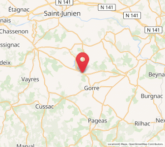 Map of Saint-Laurent-sur-Gorre, Nouvelle-Aquitaine